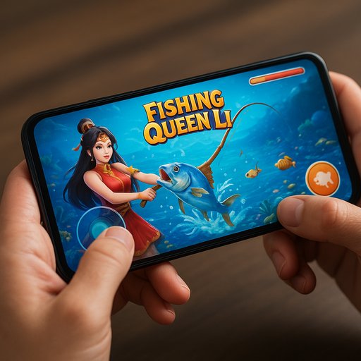 Mobile-friendly gaming interface of Fishing Queen Li on a smartphone showing clear touch controls and vibrant fishing action. Optimized for Lahore and Karachi players with fast loading and responsive design.